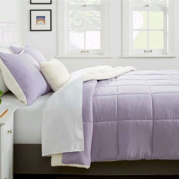 Room Essentials Faux Shearling Microfiber Reversible Comforter - Picture 1 of 10